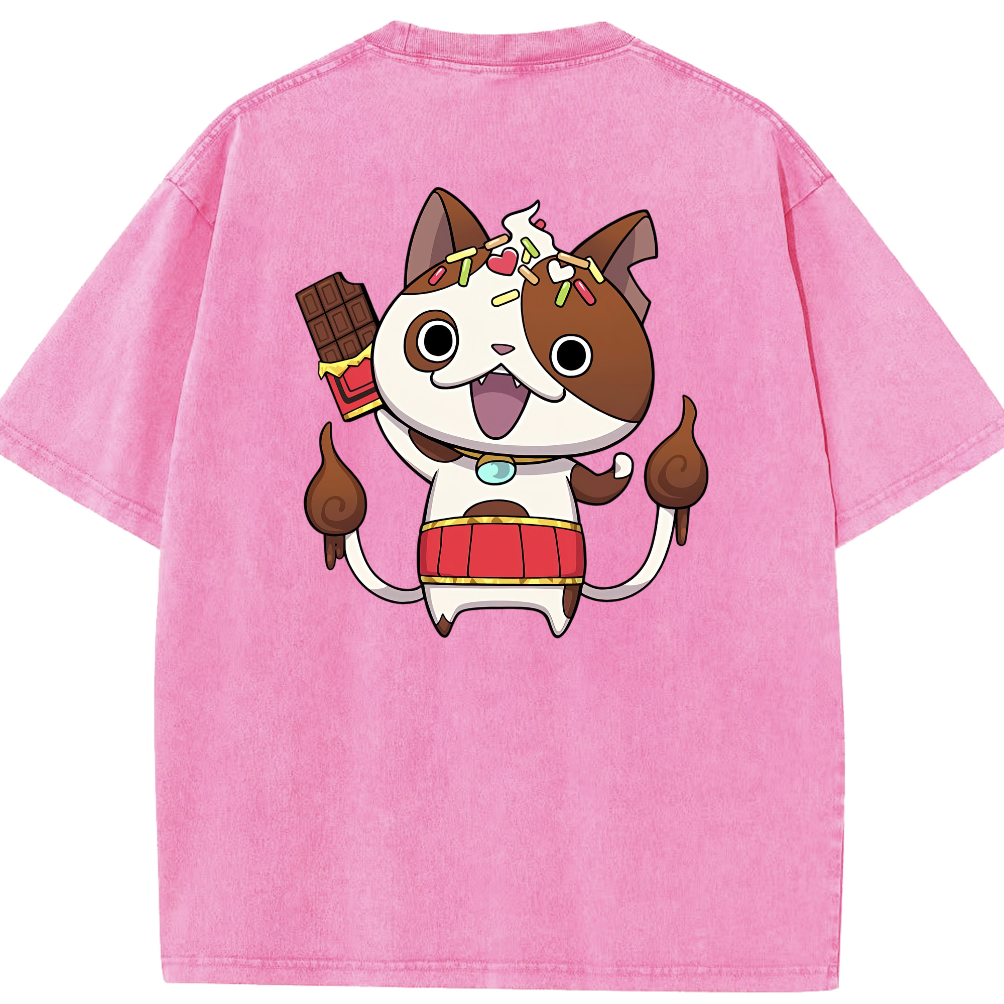 （画像用） 妖怪ウォッチ Yo-kai Watch 綿100% ヴィンテージ風 半袖Tシャツ（背面プリント）